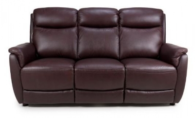 Product photograph of Kent Chestnut Leather 3 Seater Sofa from Choice Furniture Superstore