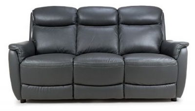 Product photograph of Kent Chestnut Leather Electric Recliner 3 Seater Sofa from Choice Furniture Superstore