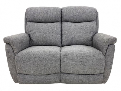 Product photograph of Kent Grey Fabric 2 Seater Electric Recliner Sofa from Choice Furniture Superstore