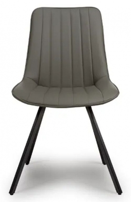 Product photograph of Miro Truffle Faux Leather Dining Chair Sold In Pairs from Choice Furniture Superstore