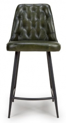 Product photograph of Bradley Green Genuine Buffalo Leather Counter Stool Sold In Pairs from Choice Furniture Superstore