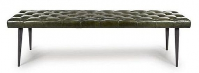 Product photograph of Bradley Green Genuine Buffalo Leather Bench from Choice Furniture Superstore