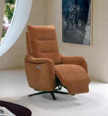 Apollo Orange Swivel Power Recliner Chair