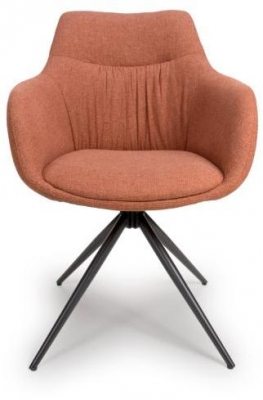 Product photograph of Boden Brick Easy Clean Fabric Carver Chair Sold In Pairs from Choice Furniture Superstore