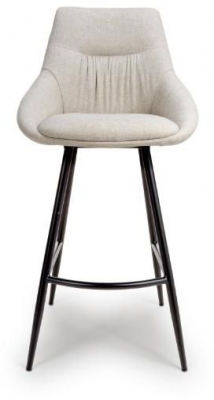 Boden Natural Easy Clean Fabric Bar Chair Sold In Pairs