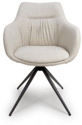 Product photograph of Boden Natural Easy Clean Fabric Carver Chair Sold In Pairs from Choice Furniture Superstore