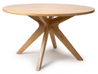 Hoxton Oak 4 Seater Round Dining Table