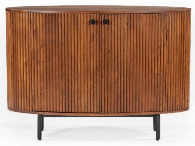 Product photograph of Panama Acacia Wood 2 Door Sideboard from Choice Furniture Superstore