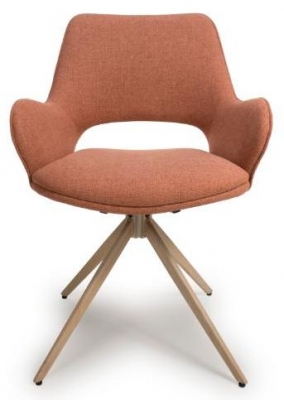 Perth Brick Easy Clean Fabric Swivel Chair Sold In Pairs
