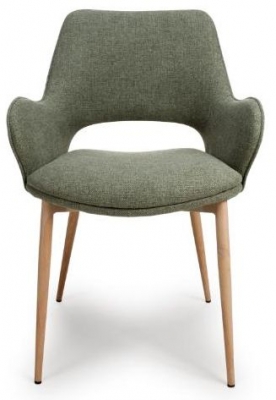 Product photograph of Sydney Sage Easy Clean Fabric Dining Chair Sold In Pairs from Choice Furniture Superstore