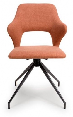 Velda Brick Easy Clean Fabric Swivel Chair Sold In Pairs