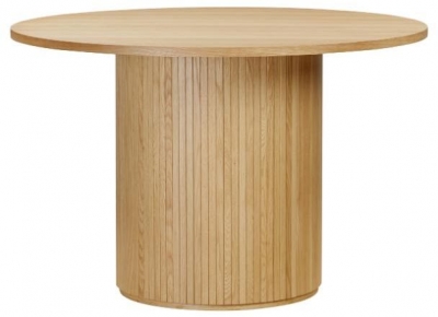 Product photograph of Vermont Natural Oak 4 Seater Round Dining Table from Choice Furniture Superstore