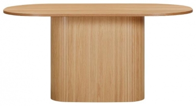 Product photograph of Vermont Natural Oak 6 Seater Oval Dining Table from Choice Furniture Superstore