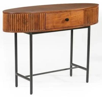 Product photograph of Panama Acacia Wood 1 Drawer Console from Choice Furniture Superstore