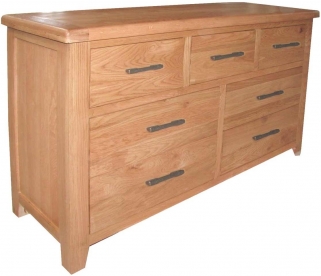 Product photograph of Hampshire Oak 4 3 Drawer Wide Chest from Choice Furniture Superstore