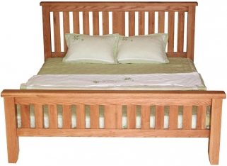 Product photograph of Hampshire Oak Slatted Bed - Sizes Available from Choice Furniture Superstore