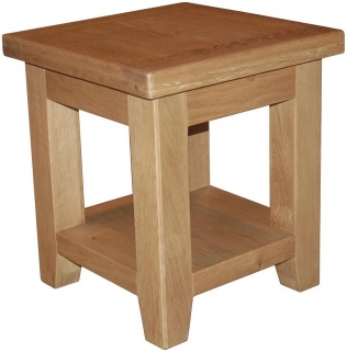 Product photograph of Hampshire Oak End Table With Shelf from Choice Furniture Superstore