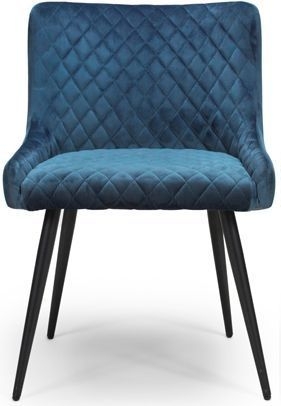 Malmo Blue Velvet Fabric Dining Chair (Sold in Pairs)