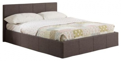 Product photograph of Berlin Ottoman Grey Fabric Bed from Choice Furniture Superstore