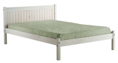 Product photograph of Rio White Washed Pine Bed from Choice Furniture Superstore