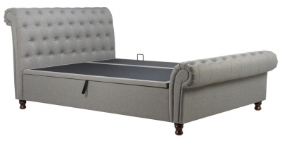 Product photograph of Castello Grey Fabric Side Ottoman Bed from Choice Furniture Superstore