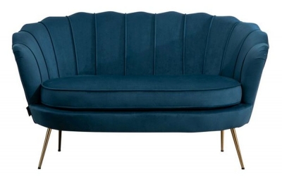 Ariel Blue Fabric 2 Seater Sofa