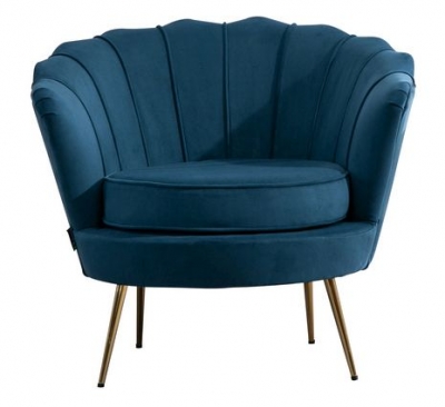 Product photograph of Ariel Blue Fabric Armchair from Choice Furniture Superstore