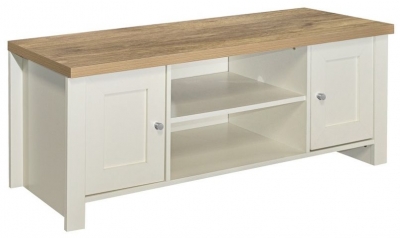 Product photograph of Highgate Cream Large Tv Unit Up To 59inch from Choice Furniture Superstore