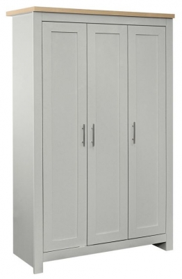 Product photograph of Birlea Highgate Painted 3 Door Wardrobe from Choice Furniture Superstore