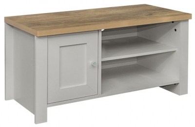 Highgate Grey And Oak Effect Tv Unit 1 Door