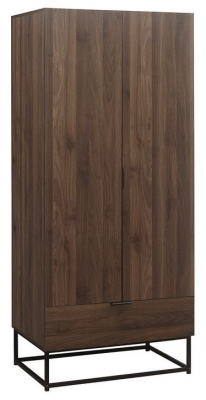 Product photograph of Houston Walnut 2 Door Wardrobe from Choice Furniture Superstore