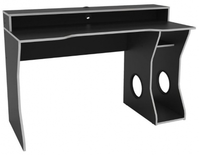 Product photograph of Enzo Black And Silver Gaming Desk from Choice Furniture Superstore