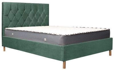 Product photograph of Loxley Green Fabric Bed from Choice Furniture Superstore