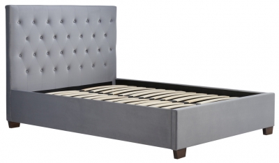 Product photograph of Cologne Grey Fabric Bed from Choice Furniture Superstore