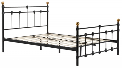 Product photograph of Atlas Black Metal Bed - Comes In 3ft Single 4ft Small Double And 4ft 6in Double Size Options from Choice Furniture Superstore