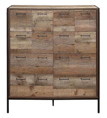Product photograph of Urban Rustic Merchant 12 Drawer Chest from Choice Furniture Superstore