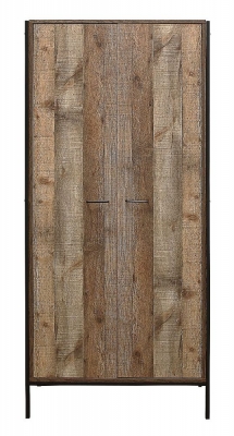 Product photograph of Urban Rustic 2 Door Wardrobe from Choice Furniture Superstore