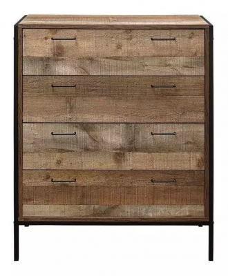 Product photograph of Urban Rustic 4 Drawer Chest from Choice Furniture Superstore