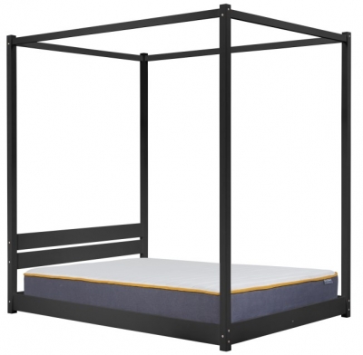 Product photograph of Darwin Black Wood Four Poster Bed from Choice Furniture Superstore