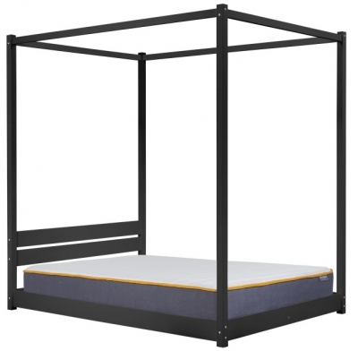 Product photograph of Darwin Black Four Poster Bed - Sizes Available from Choice Furniture Superstore