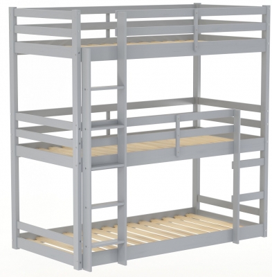 Product photograph of Birlea Tressa Grey Triple Bunk Bed from Choice Furniture Superstore