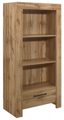 Product photograph of Compton Oak 1 Drawer Bookcase from Choice Furniture Superstore