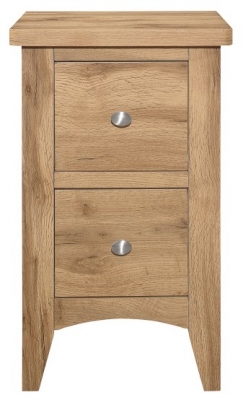 Product photograph of Hampstead Oak 2 Drawer Bedside Cabinet from Choice Furniture Superstore