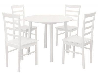 Product photograph of Birlea Pickworth 100cm Round Dining Table And 4 Upton Chair from Choice Furniture Superstore
