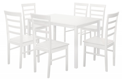 Product photograph of Birlea Cottesmore 120cm Dining Table And 6 Upton Chair from Choice Furniture Superstore