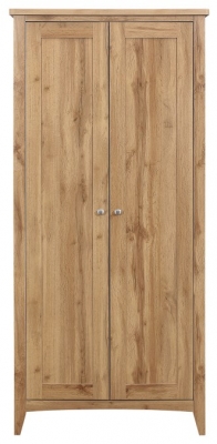 Product photograph of Hampstead Oak 2 Door Wardrobe from Choice Furniture Superstore