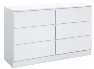 Product photograph of Oslo White 6 Drawer Chest from Choice Furniture Superstore