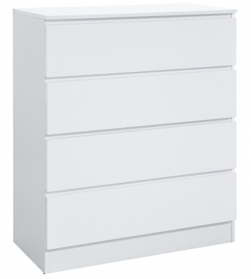 Product photograph of Oslo White 4 Drawer Chest from Choice Furniture Superstore