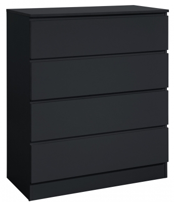 Product photograph of Birlea Oslo Black 4 Drawer Chest from Choice Furniture Superstore