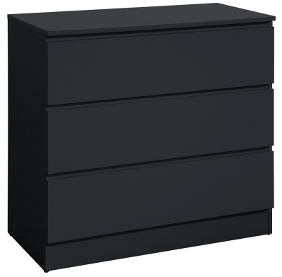 Product photograph of Birlea Oslo Black 3 Drawer Chest from Choice Furniture Superstore